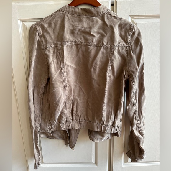 Blank NYC Faux Suede Taupe/Brown Moto Zipper Jacket Size S - Picture 4 of 4